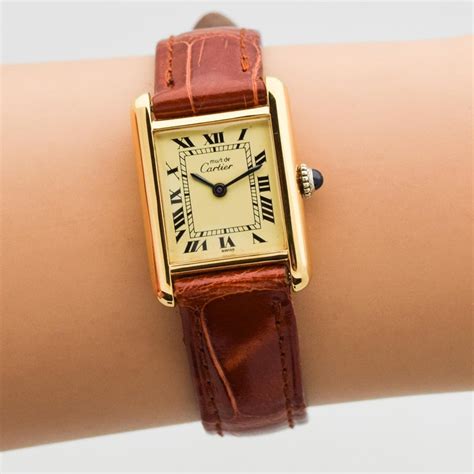 vintage cartier tank watch ladies.